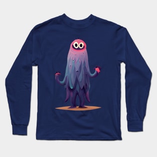 Cute pink and purple monster Long Sleeve T-Shirt